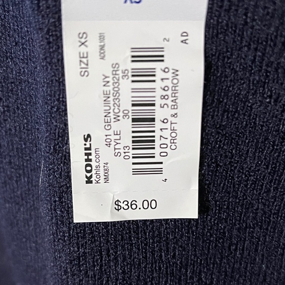 KOHL'S The Extra Soft Sweater Croft & Barrow 401 Genuine NY Size XS - Picture 4 of 5